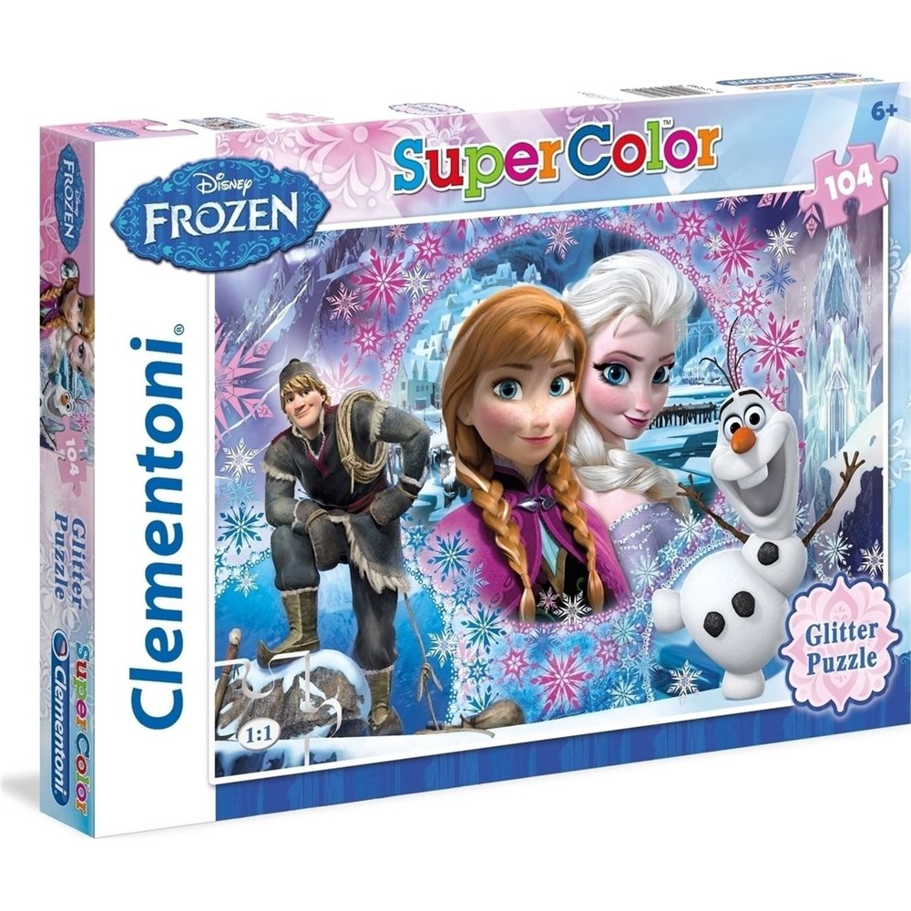 Clementoni Puzzle 104 Κομματια Disney Glitter Frozen 