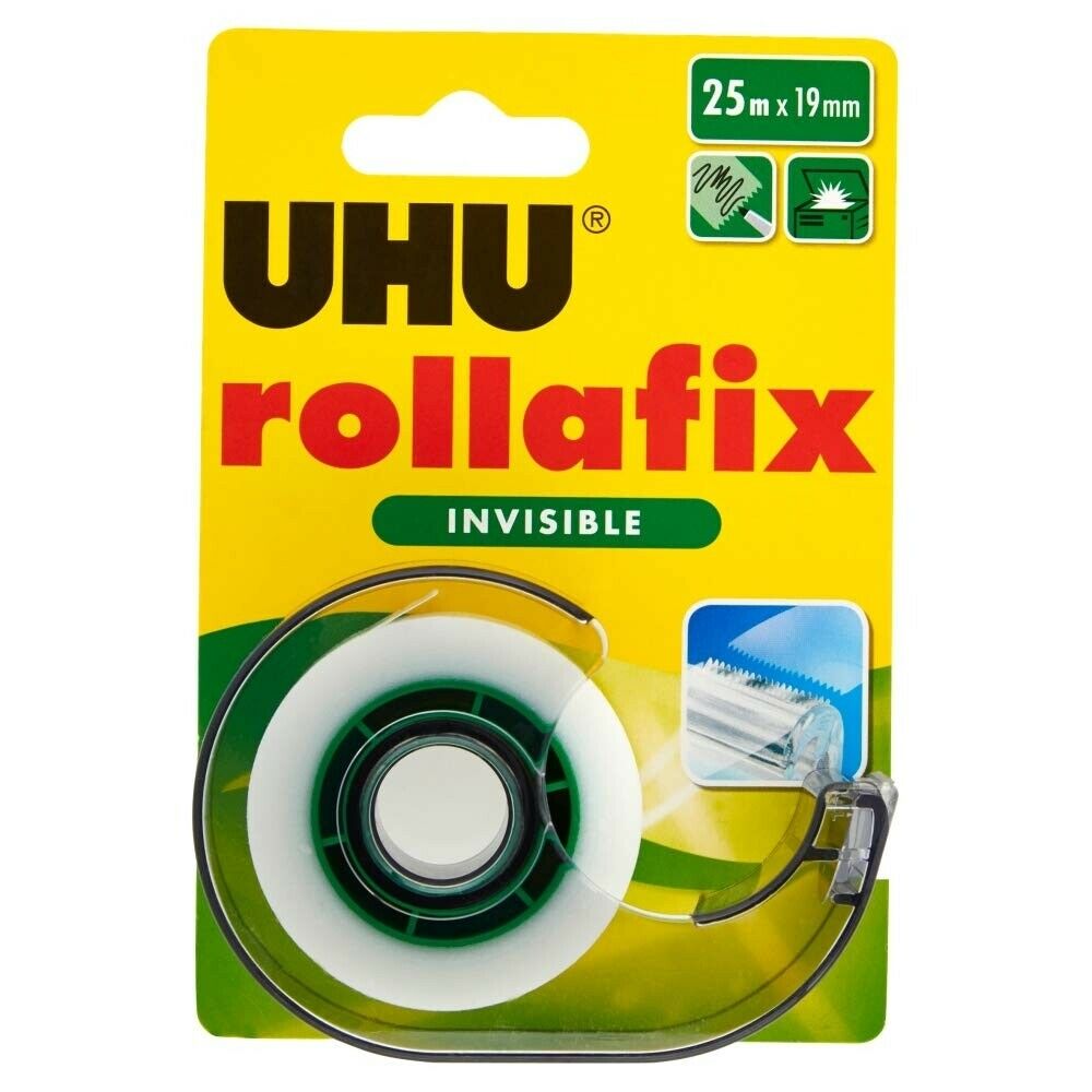 UHU Machine Sellotape Rollafix 25m