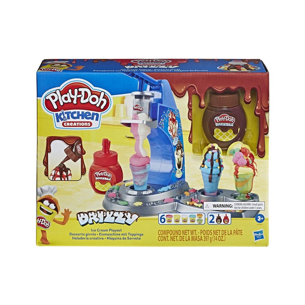 Hasbro Play-Doh Kitchen Creations, Drizzy Ice Cream Playset 