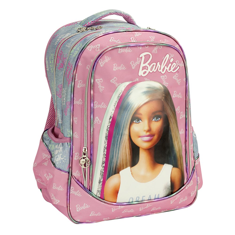 Gim Τσάντα Δημοτικού Οβάλ Barbie Think Sweet + ΔΩΡΟ Κούκλα Barbie 