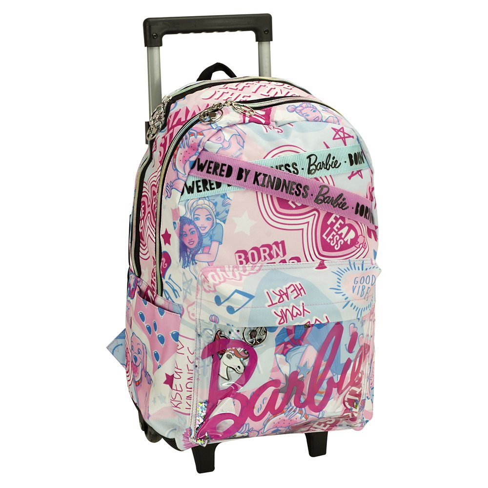 Gim Τσάντα Δημοτικού Trolley Barbie Girlpower + ΔΩΡΟ Κούκλα Barbie 