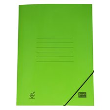 Fancy Colors Paper Folder Green for A4 Sheets with rubber 25X35cm
