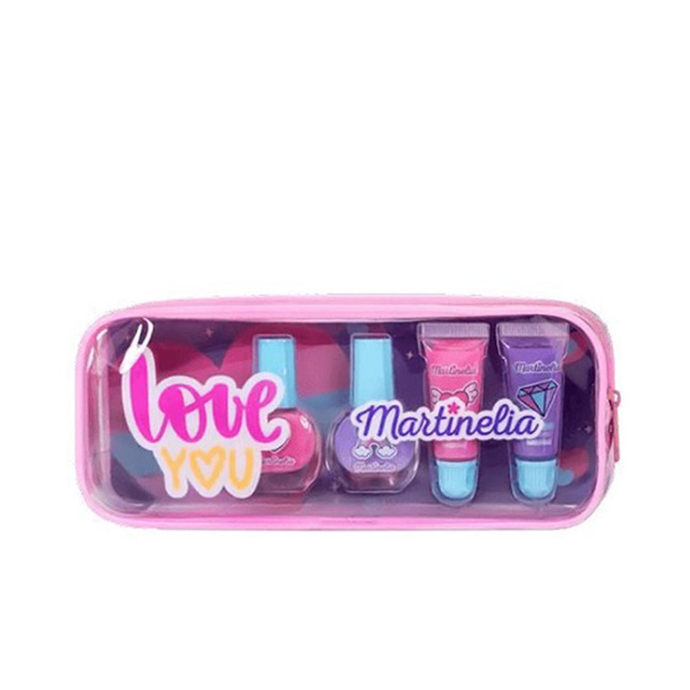 Martinelia Super Girl Lip Balm Cosmetic Bag Nail Polish 2 x 4 ml, Lipgloss 2 x 6ml 