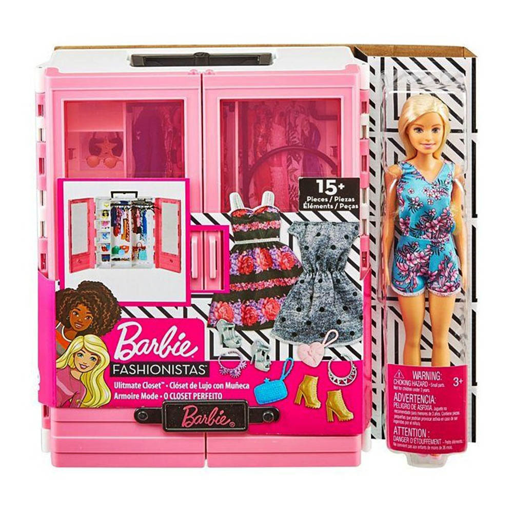 Mattel Νέα ντουλάπα της barbie με κούκλα GBK12 