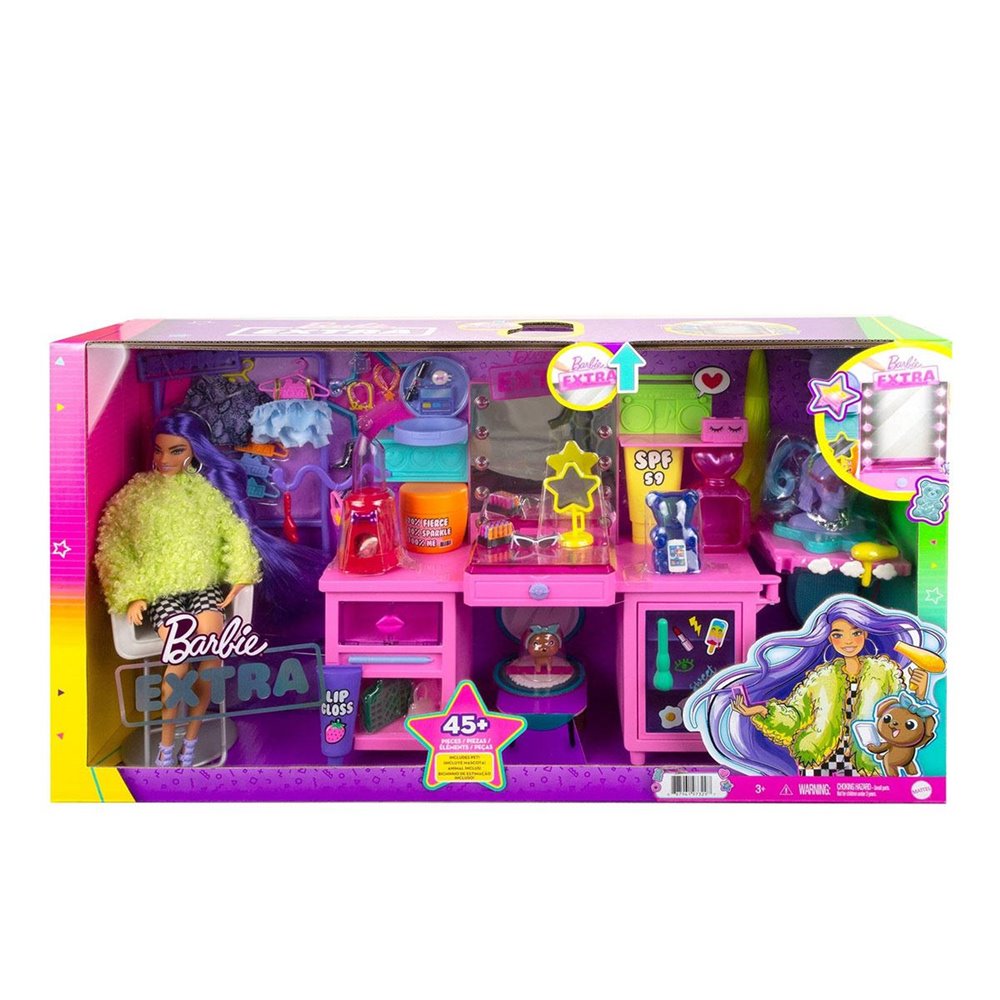 Mattel Barbie extra στούντιο ομορφιάς με κούκλα GYJ70 