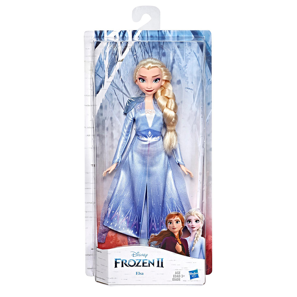 Hasbro Disney Frozen II Κούκλα Έλσα Με Μακριά Ξανθά Μαλλιά Και Μπλε Φόρεμα