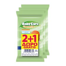 Babycare Baby Wipes Chamomile Mini Pack 12x2+1 pcs FREE 36pcs