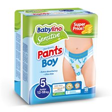 Babylino Πάνες Sensitive Pants With Chamomile Boy No5 (12-18Kg) 18pcs