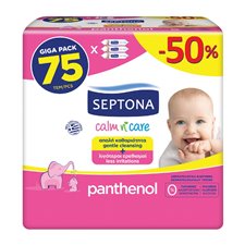 Septona Baby Wipes Panthenol -50% 225pcs