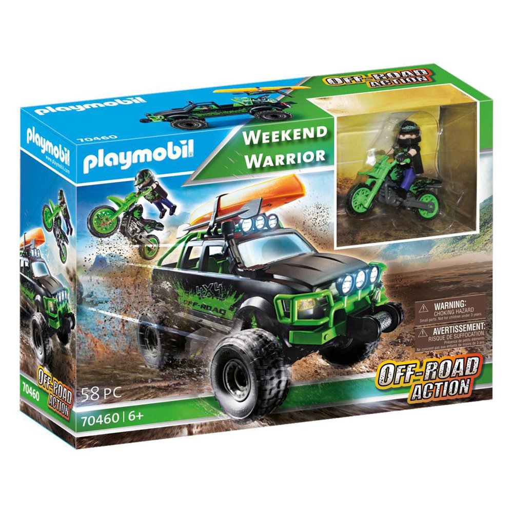 Playmobil Off Road Action Αγωνιστικό Αυτοκίνητο Και Μηχανή Ανωμάλου Εδάφους