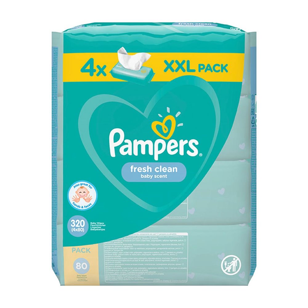 Pampers Fresh Clean Μωρομάντηλα 320pcs