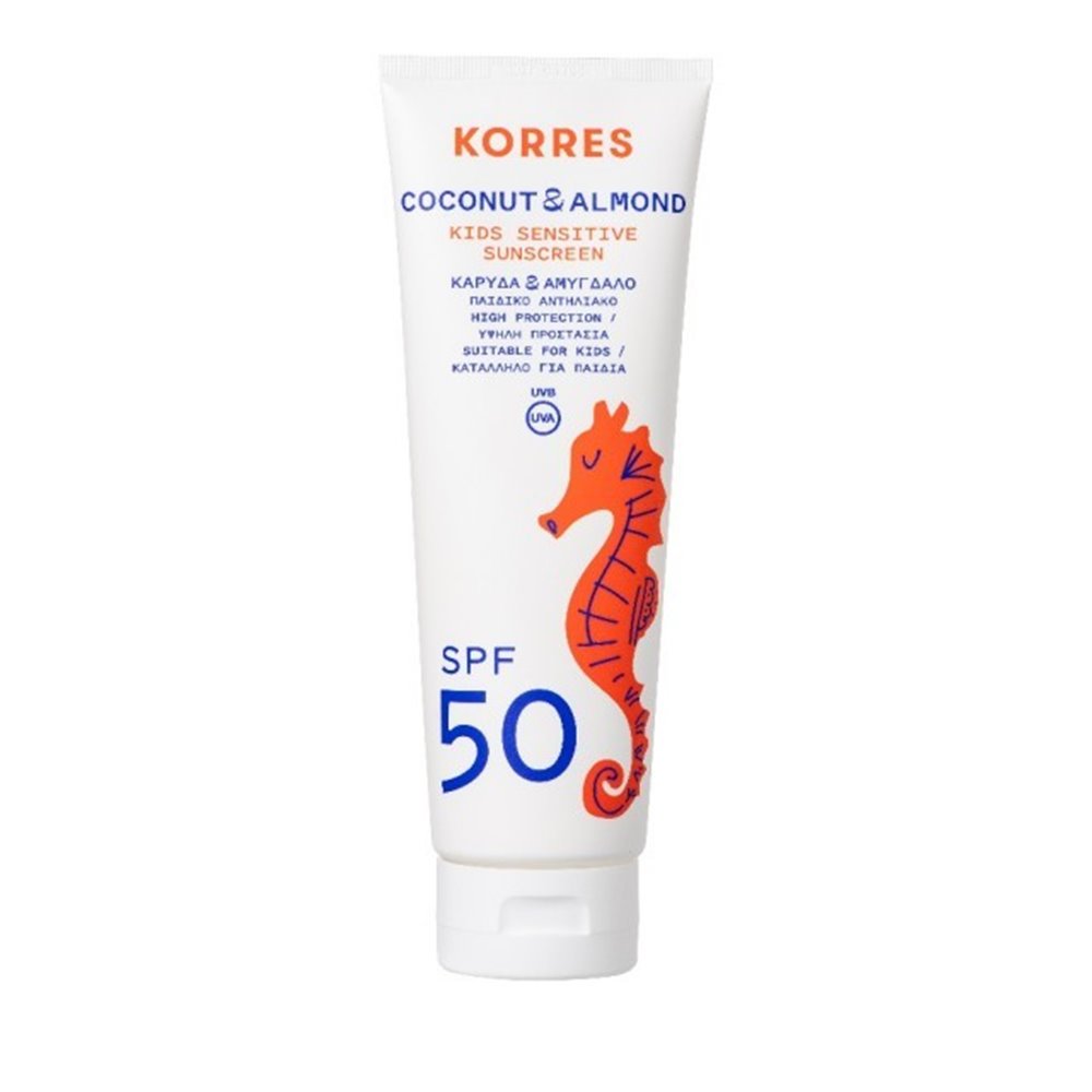 Korres Kids Sensitive Sunscreen SPF50 Coconut & Almond Baby Sunscreen Emulsion for Face & Body 250ml