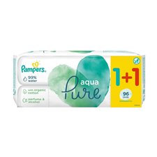 Pampers Baby Wipes Pure Aqua 1+1 FREE 2x48pcs